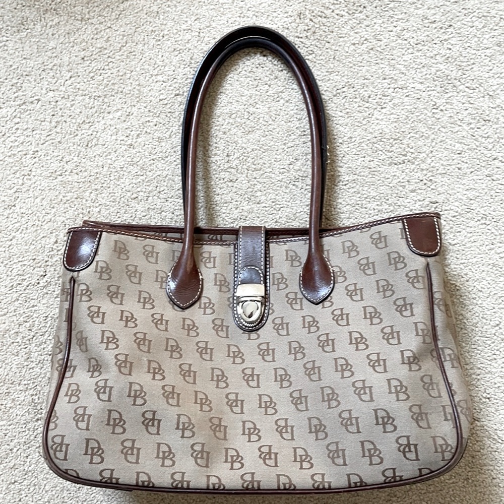 Dooney & Bourke Monogram Large Tote - Tan & Brown